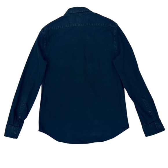 EXPRESS NWOT Men’s Black Cotton-Blend Button Down Shirt Size: S - Picture 8 of 9